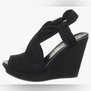 Daniblack Black Women's Marlene Sandal Size 7